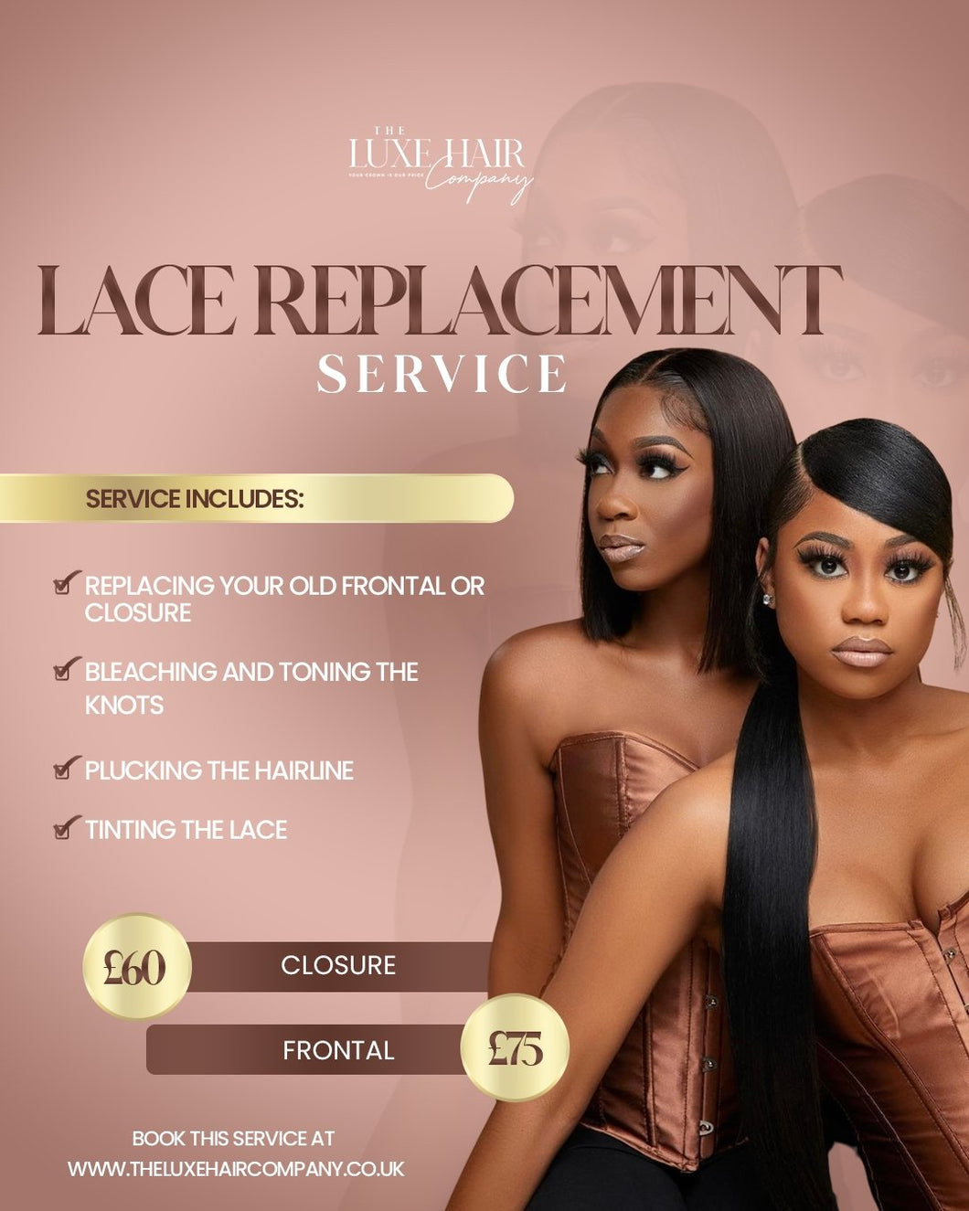 Lace Replacement Service - The Luxe Hair Company